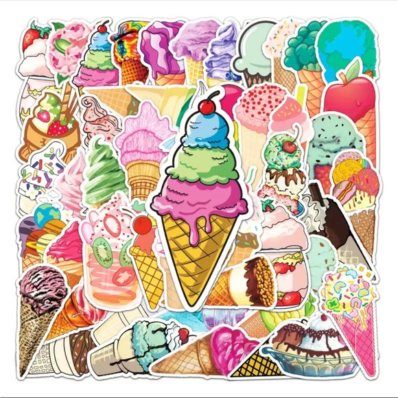4 /💲20 🤑 33 vinyl ice cream stickers - Picture 1 of 5
